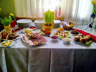 Easter traditional table